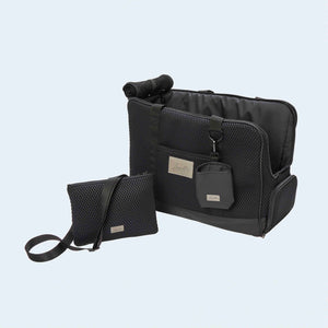 Gassitasche mit Flugtasche in schwarz