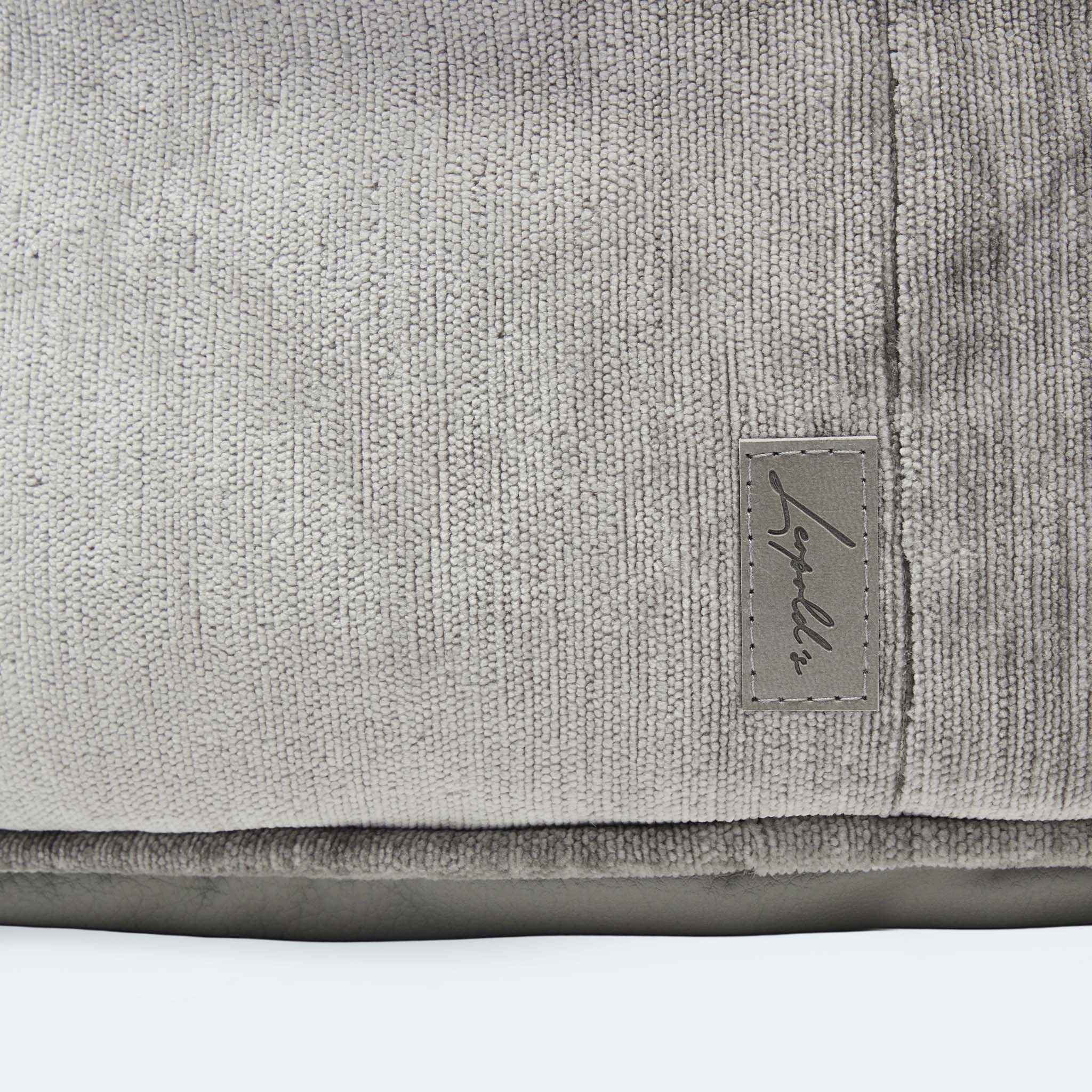leopolds finest hundebett reisebett velvet hellgrau [hellgrau]