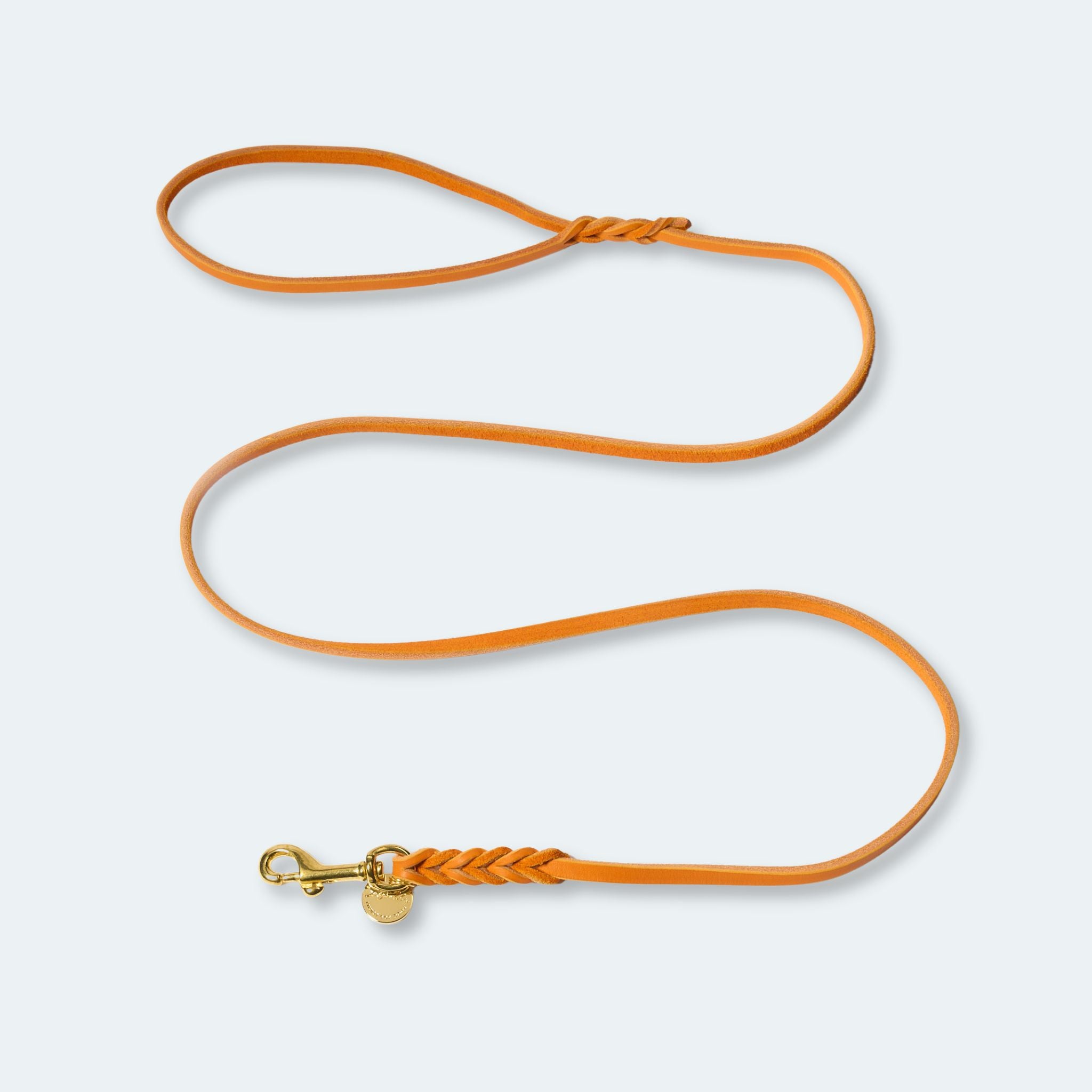 Leichte Hundeleine Fettleder Orange Gold - von Leopold's kaufen bei leopolds-finest [Orange-Gold]