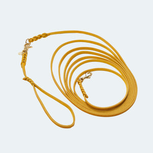 Schleppleine Fettleder Gelb-Gold - von Leopold´s kaufen bei leopolds-finest [Gelb-Gold]