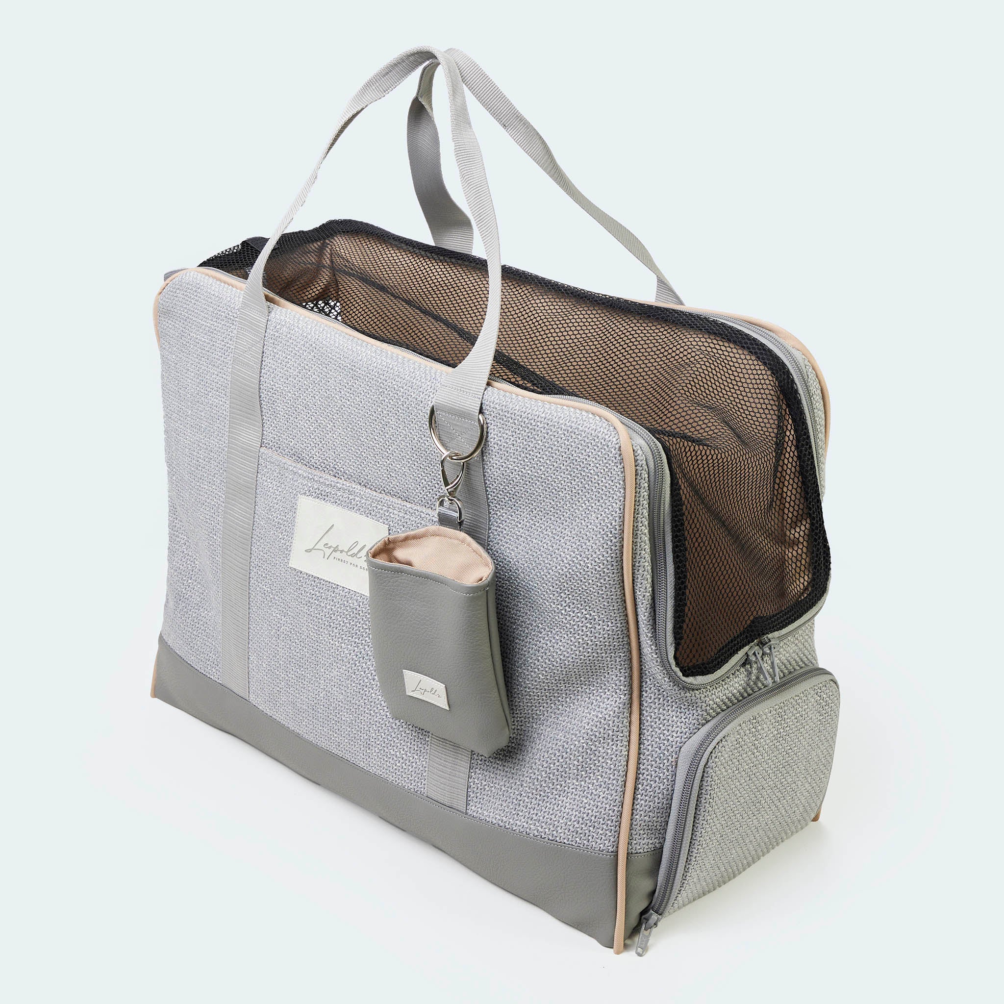 Flugtasche für Hunde mit orthopädischer Matratze [hellgrau]