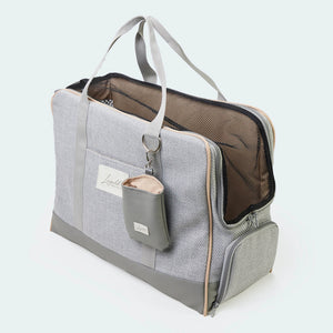 Flugtasche für Hunde mit orthopädischer Matratze [hellgrau]