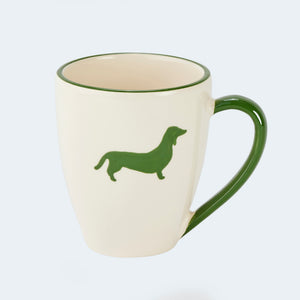 Gmundner x Leopold's Collection: Hand-painted ceramic mug with dachshund motif