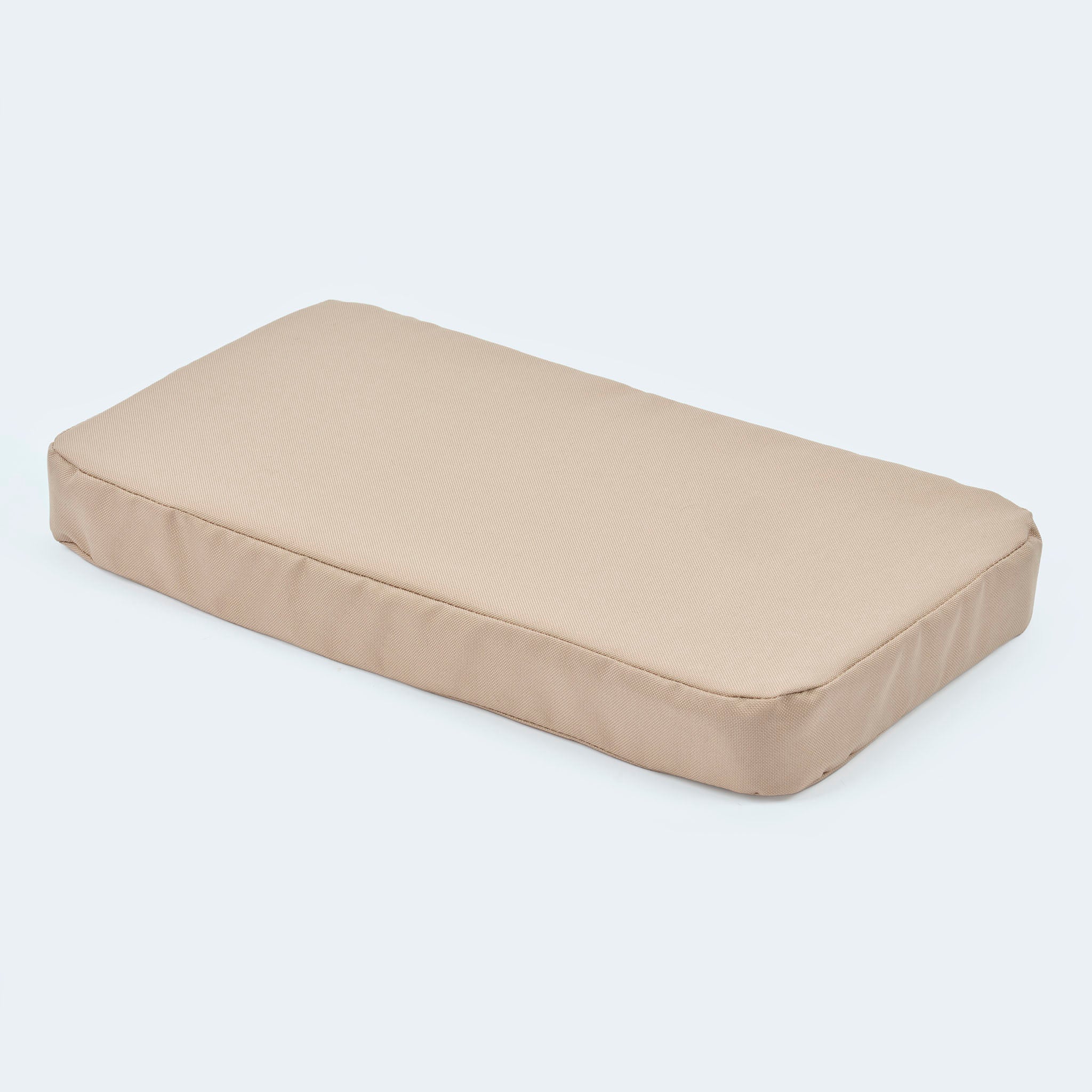 Orthopädische Matratze mit wasserabweisendem Bezug von der Fahrradtasche für Hunde in beige