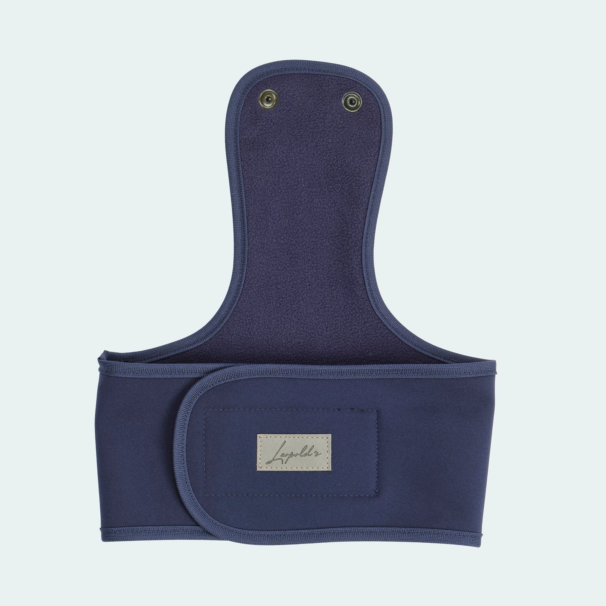 Leopold's Finest | Ersatz Bauchschutz für Softshell-Hundemantel in blau für Dackel und kleine Hunde.