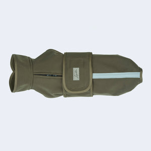Hundemantel Dackel Softshell oliv
