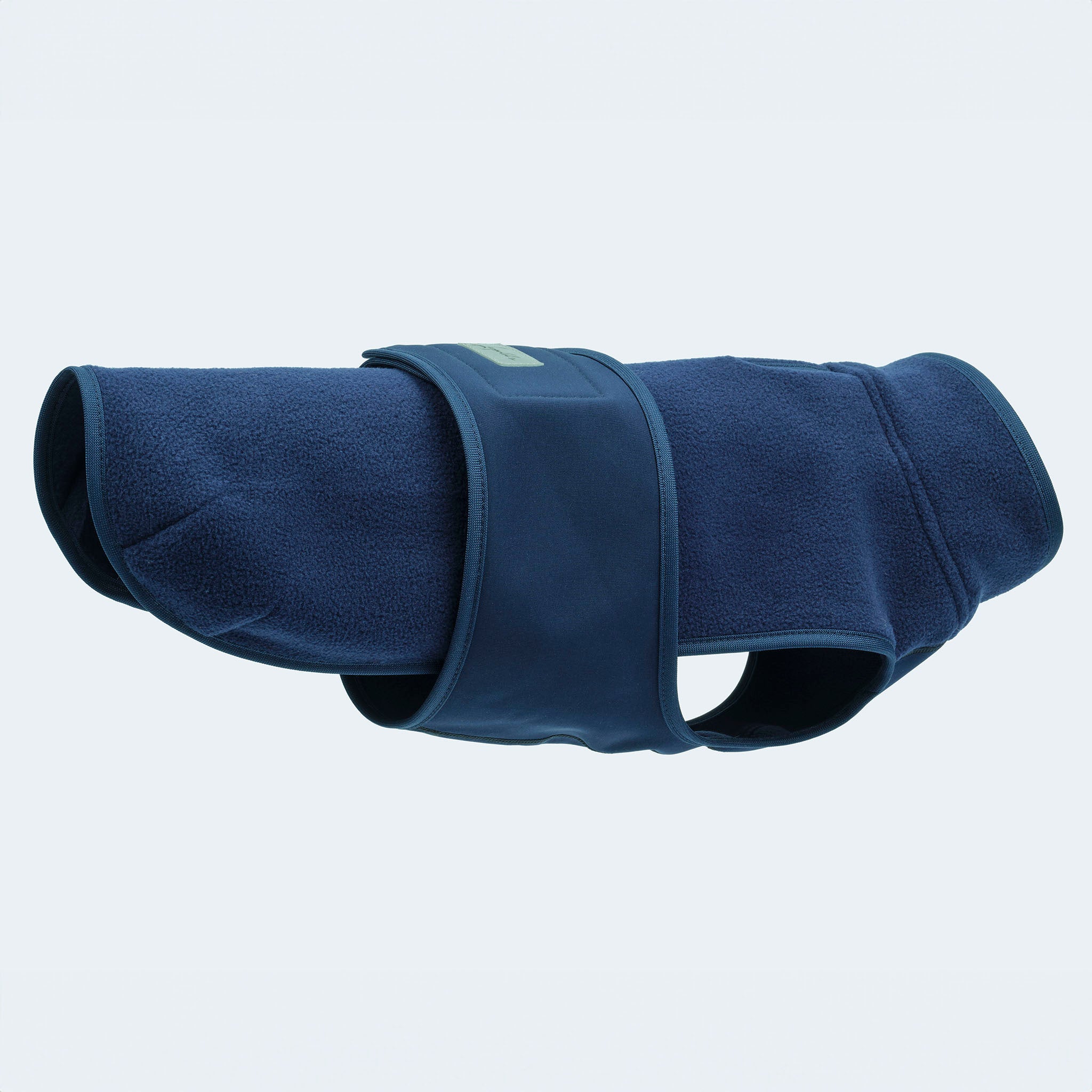 Leopold's Finest | Hundemantel Fleece in Dunkelblau mit Softshellbrustlatz für Dackel und kleine Hunde