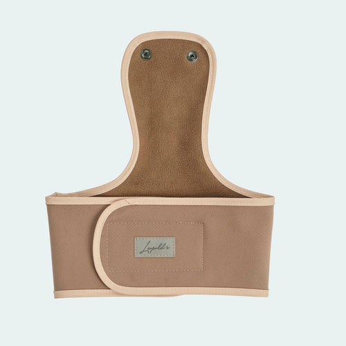 Leopold's Finest | Ersatz Softshell Bauchschutz braun mit Knöpfen und Klettverschluss für Dackel und kleine Hunde 