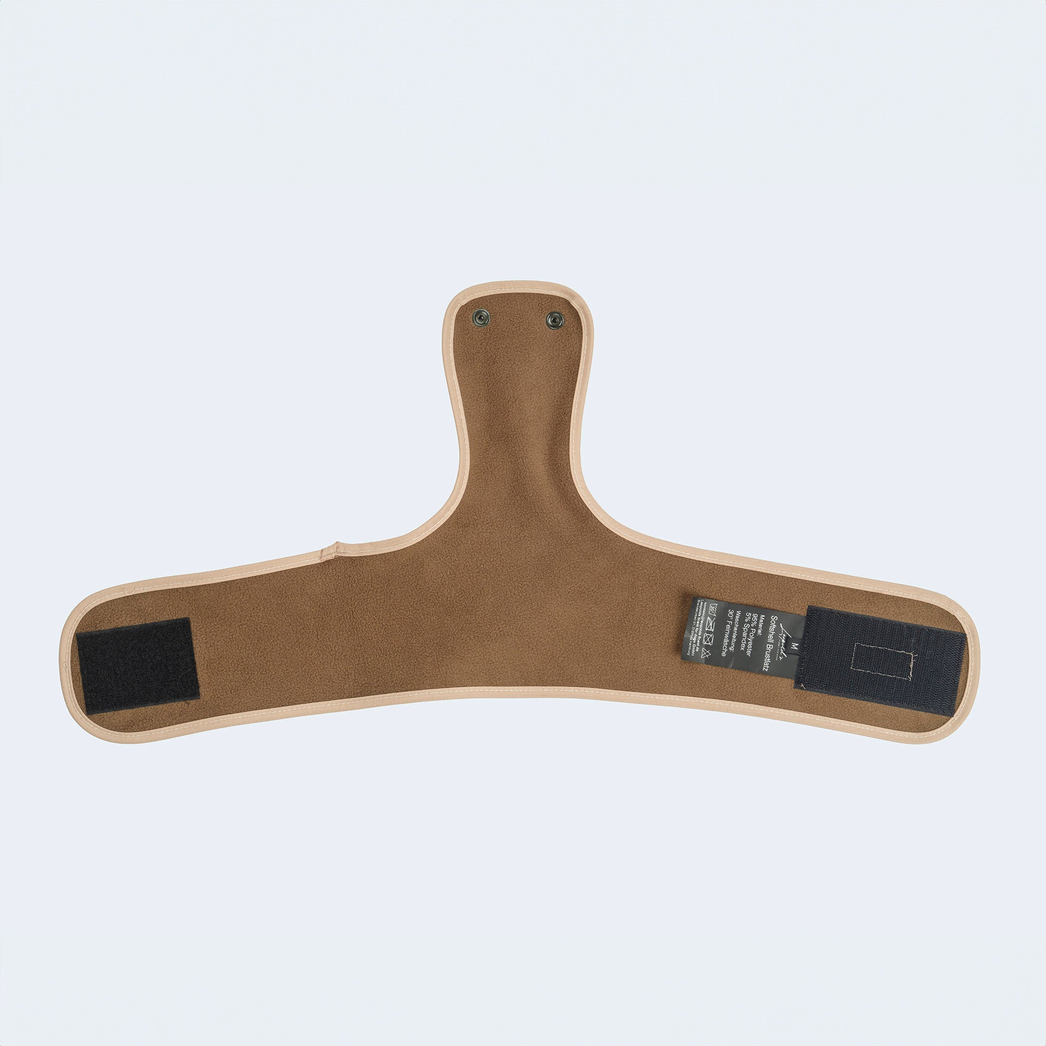 Leopold's Finest | Geöffneter Ersatz Softshell Bauchschutz braun für Dackel und kleine Hunde Innenseite 