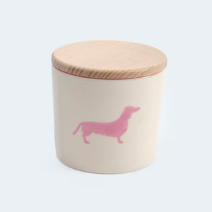 Leopolds Finest Gmundner Leckerlidose mit Holzdeckel in Rosa
