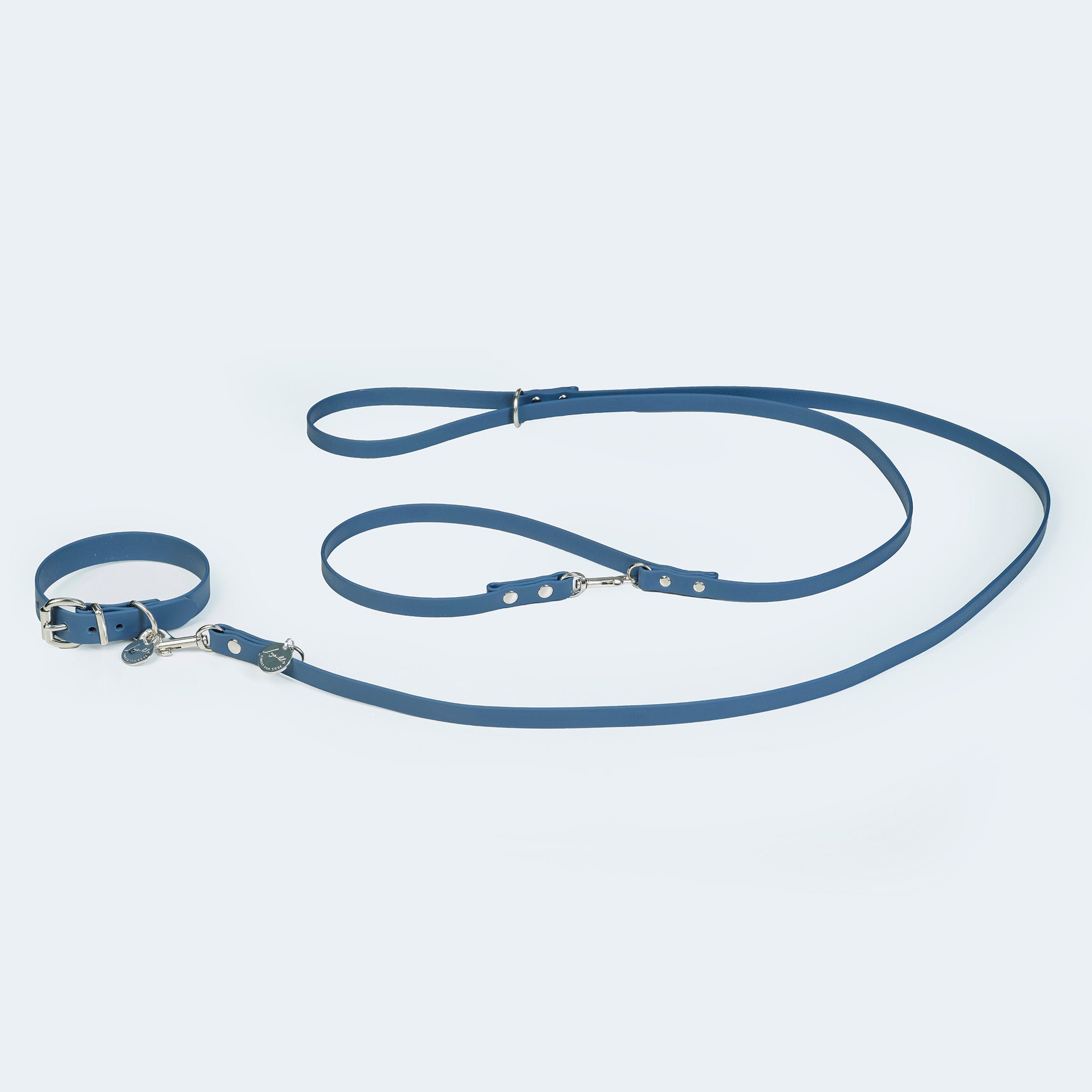 Hundeleine Adventure verstellbar in Dunkelblau mit passendem Hundehalsband in Dunkelblau [Dunkelblau]