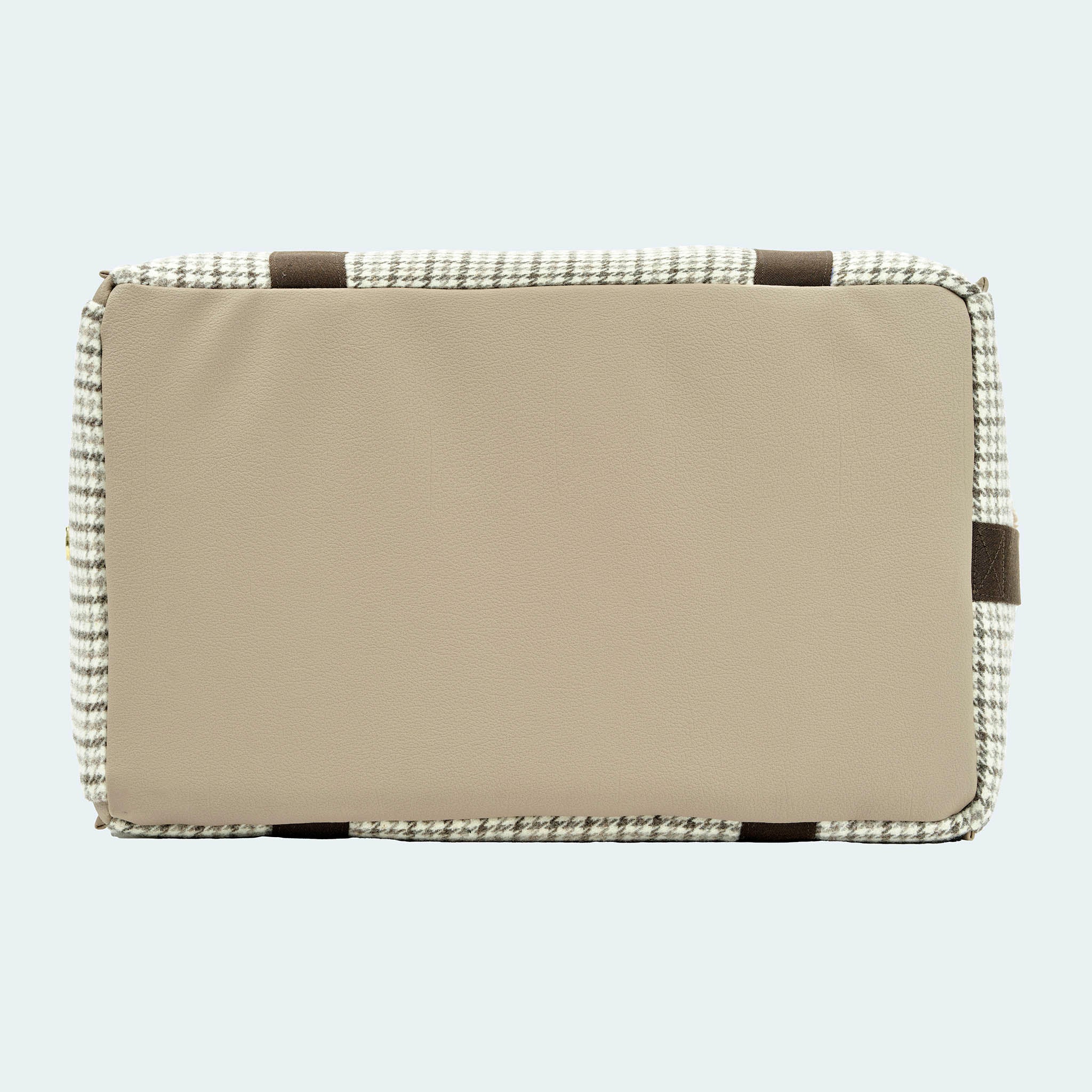 Leopold's Finest | Boden aus veganem Leder der CosyBag St.Moritz mit Schattenkaro-Muster Hundetasche für Dackel und kleine Hunde 