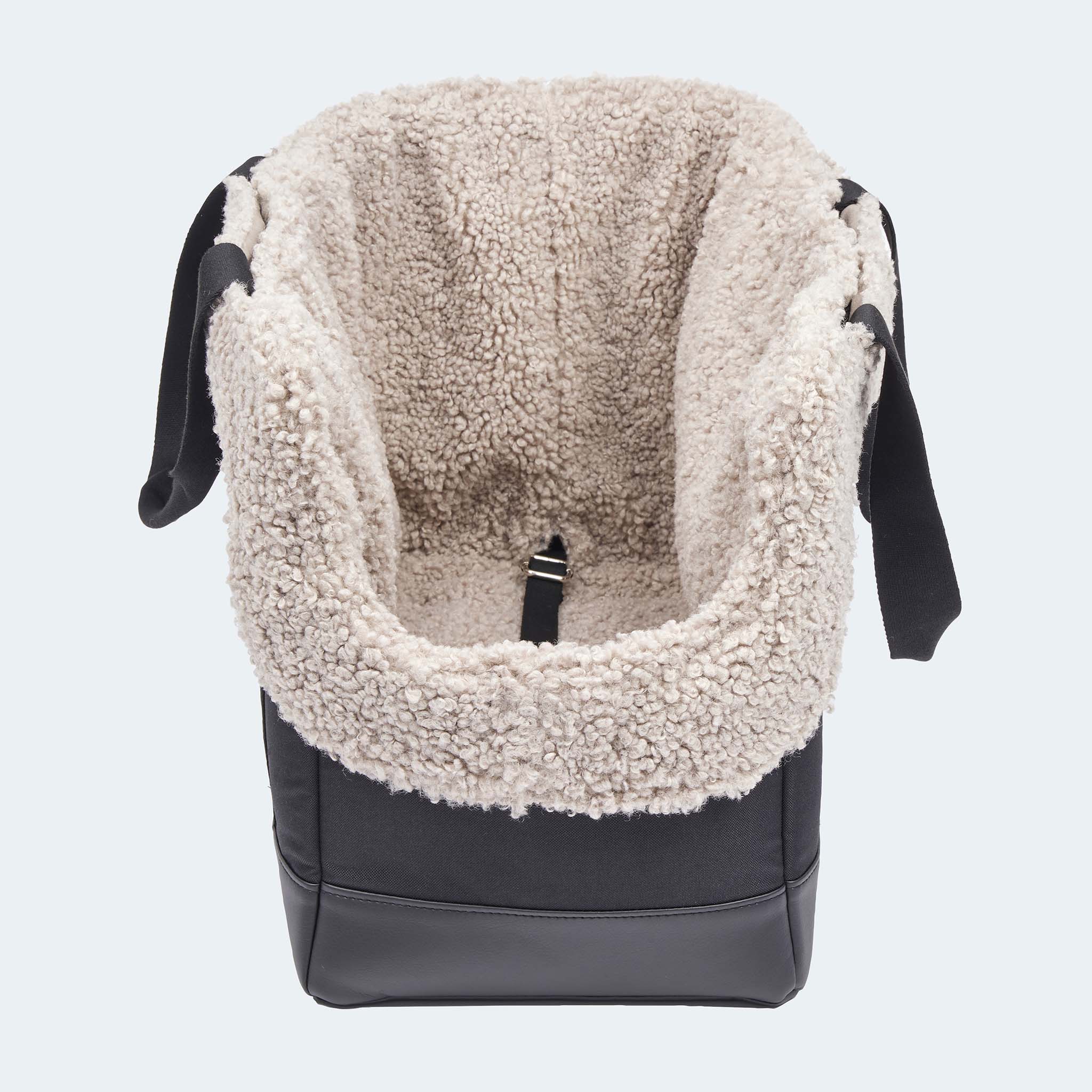 Hundetasche EasyLuxe mit Sicherungsleine und ausknöpfbarem Innenfutter [beige]