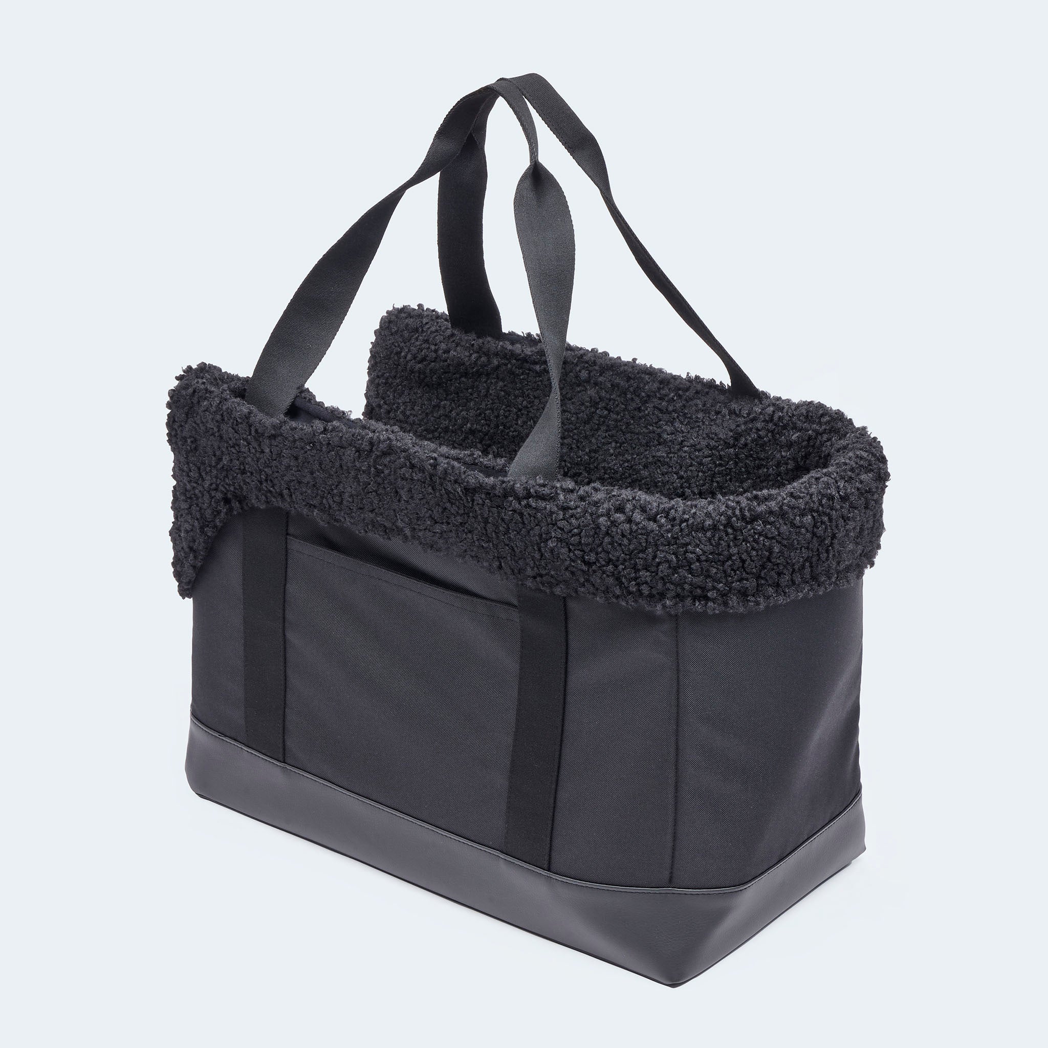 Hundetasche EasyLuxe für Dackel und kleine Hunde von hinten [schwarz]