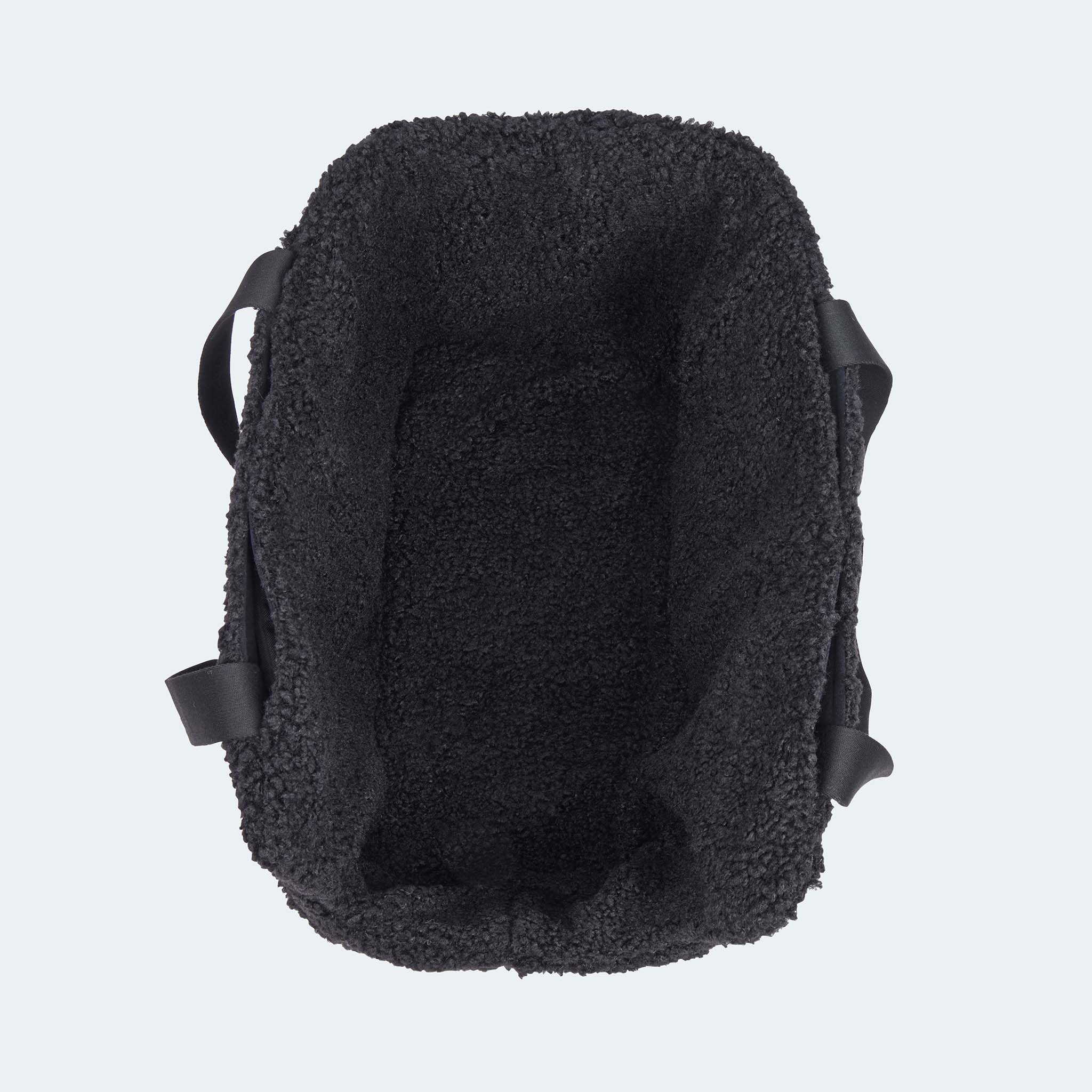 Hundetasche EasyLuxe für Dackel und kleine Hunde mit integrierter Sicherungsleine von oben [schwarz]