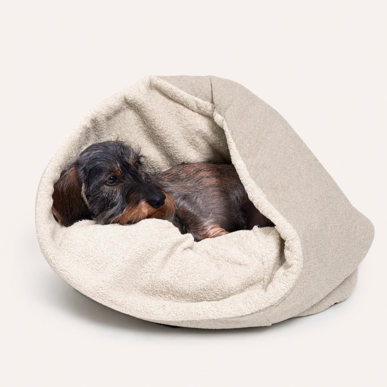 Kuschelsack für Hunde Beige/Hellblau
